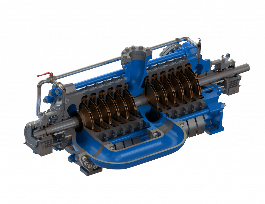 multistage centrifugal pump animation